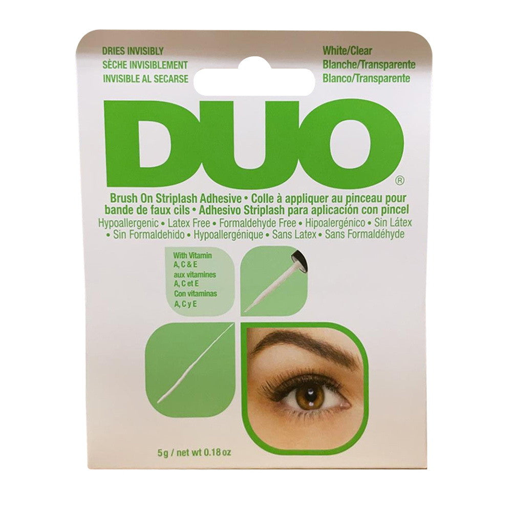 DUO Brush On Striplash Adhesive With Vitamins A C And E Clear, 0.18 Oz